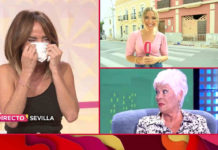 María Patiño vive un momento surrealista durante la emisión de 'Socialité'